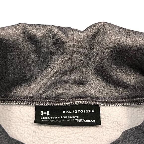 Under Armour ColdGear Storm Gray Purple Cowl Neck Pullover Sweatshirt Womens XXL - Picture 7 of 7